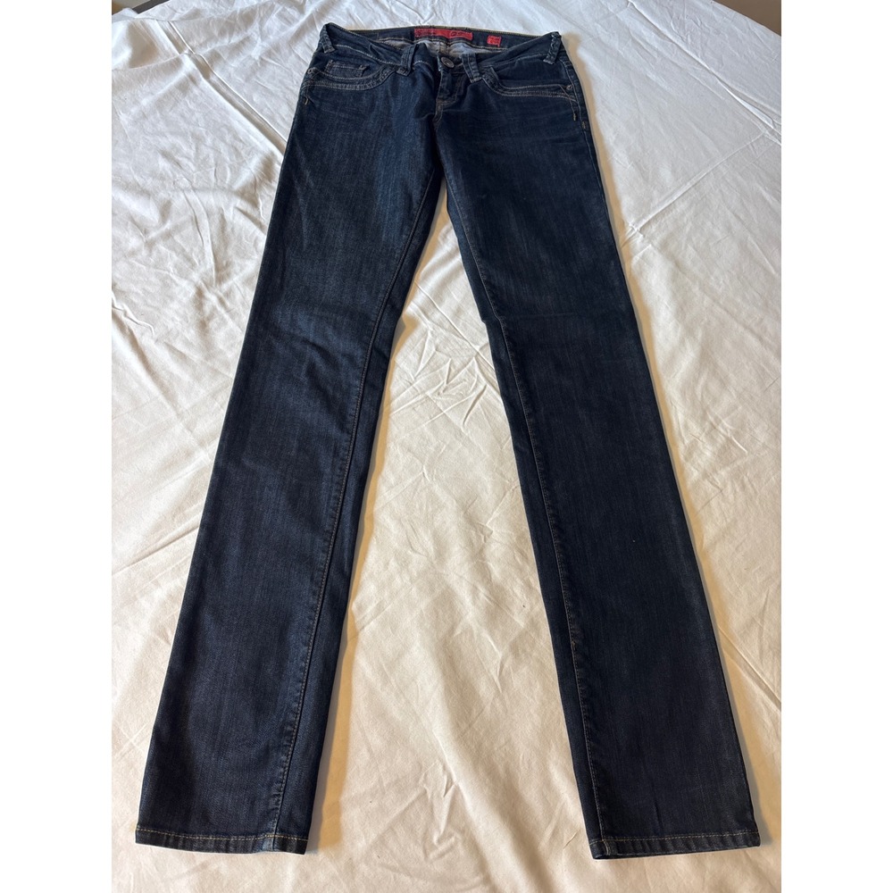 QS by s.Oliver Catie Jeans Womens W38 L36 Blue Slim Low Tube Denim